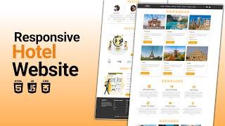 Best Responsive Hotel Ordering Website Development: HTML, CSS, JavaScript Tutorial