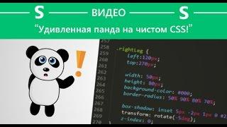 Удивленная панда на чистом CSS!