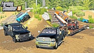 LIFTED DIESEL TRUCKS GOING MUDDING! (MUD PARK) | FARMING SIMULATOR 2019