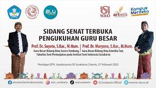 LIVE  PENGUKUHAN GURU BESAR ISI SURAKARTA  