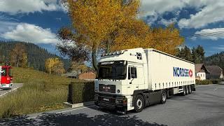 Realistic Driving Old Truck MAN F2000 Evo | JBX+PNG 1.13+Reshade | Euro Truck Simulator 2 V1.52