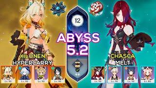 C0 Chasca Melt & C0 Xilonen Hypercarry | Spiral Abyss 5.2 | Genshin Impact