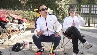 China's first permanent outdoor badminton courts are settled outside Binjiang Gymnasium