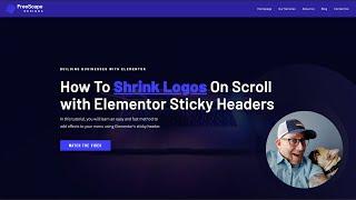 How To Make a Logo Shrink in Elementor's Sticky Header