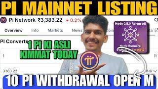 Pi network Listed ₹3171 | Open Mainnet Withdrawal Latest update today | Pi coin Price app new news