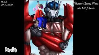 Optimus Prime and Milena Art Story are Friends