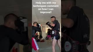 Pad work Muay Thai kickboxing