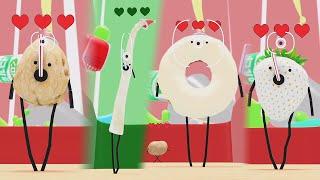 Juice Party with Walnut, White Asparagus & Doughnut & White Strawberry in Secret Staycation [Roblox]