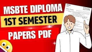 MSBTE 1st semester all branch model answer & question paper pdf