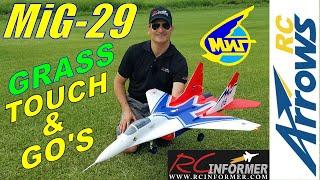 ARROWS Hobby MIG-29 Fulcrum Grass Field Touch & Go's By: RCINFORMER