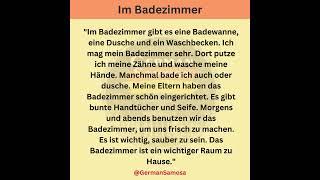Im Badezimmer | Learn German With Dialogues | German Samosa #deutsch #germanlevela1 #lernen
