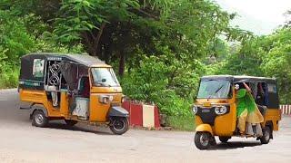 Auto Rickshaw's 3 Wheeler Driving Sounds on Hill Road "U" Turn | Auto Videos | Crazy AutoWala