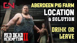 Red Dead Redemption 2 - Aberdeen Pig Farm Location & Solution - Drink or Leave