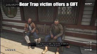 RDR2 - After saving the Bear Trap Victim, he will reward you with a GIFT from the gunsmith