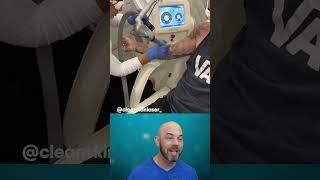 Tattoo removal is way more painful than you think (credit: @cleanskinlaser on TT) #satisfying