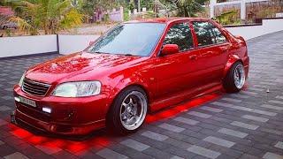 lowered lifestyle/honda city modified /red/modified old city