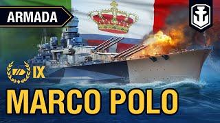 Armada. Battleship Marco Polo. World of Warships guide