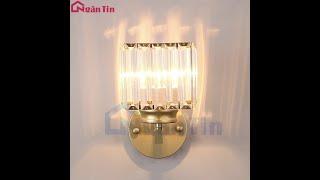Đèn treo tường gắn tường pha lê trang trí trong nhà cầu thang 8W Led 3 chế độ màu VPL21 Ngân Tin