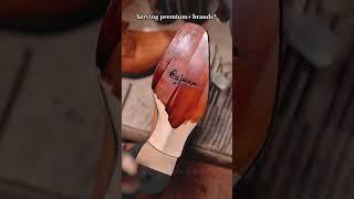 Gifennse Brown Derby Coloring Process | Handmade Leather Magic L #leather #shoes #handmade