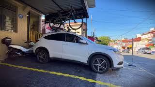 Rack Thule Wingbar Evo E Transbike Proride 598 em um Honda HR-V