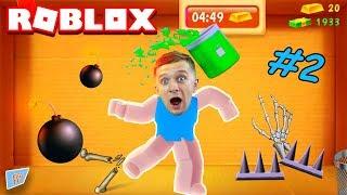 ЧЕЛОВЕК АНТИСТРЕСС в ROBLOX #2 Против ГЛУБОКИХ ЯМ или игра Как Kick the Buddy Даня и папа FFGTV