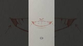 Easiest way to make mouths look better!! ️ || #art #anime #manga #naruto #shorts ￼