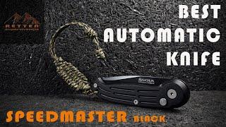 Navaja Boker Magnum Automatica Speedmaster black 01BO117  Lanyard paracord Retten supervivencia