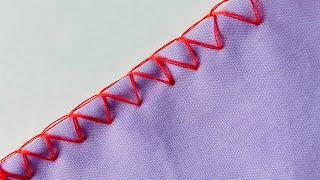 Hand-sewing: overlock stitch by hand. Tutorial for beginners.