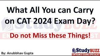 CAT 2024 Exam Day Guide: Only carry these things! Do not miss these things at all