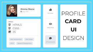 Profile Card UI Design using HTML and CSS --  User Profile Card Design