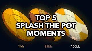 TOP 5 SPLASH THE POT moments on RUN IT ONCE POKER