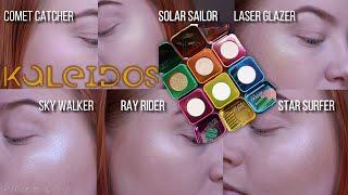 Kaleidos Makeup Space Age Highlighters || Face Swatches + Review 