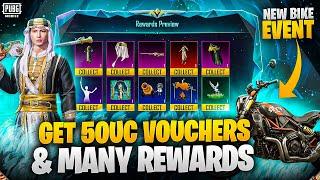 Get Free 50 UC Vouchers | New Free Rewards Event | Win 300 UC | PUBGM