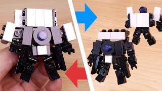 Micro LEGO brick  TV combiner transformer mech -  Mr. Television