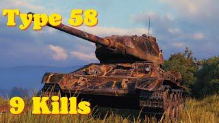 World of tanks Type 58 - 3,6 K Damage 9 Kills, wot replays