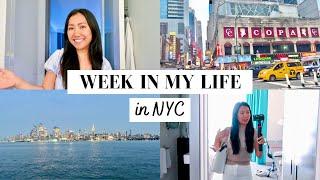 vlog  WORK WEEK IN MY LIFE, TRAVELING TO NEW YORK CITY, VISITING MY SISTER, SEEING A BROADWAY SHOW