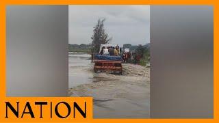 Transport paralysed at Ramisi along Likoni-Lungalunga highway after river burst its banks