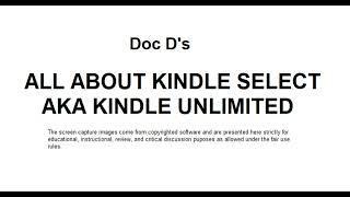 All About Kindle Select and Kindle Unlimited