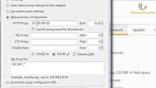 Proxy setting and  add IP address for no proxy in Mozilla Firefox