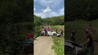 Barum Rally Zlín 2024 after crash Bunc 1 Jirovec/Jindra