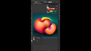 Adobe Illustrator Speed Art Coloring  with Freeform Gradient #shorts #speedart #adobeillustrator