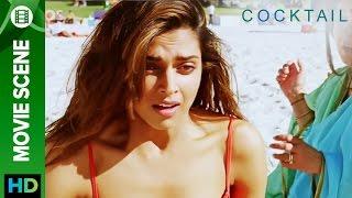 Deepika's Most Embarrassing Moment | Movie Scene | Bollywood Movie | Cocktail