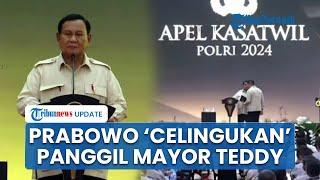 Presiden Prabowo 'Celingukan' Cari Mayor Teddy lalu Bisik-bisik saat Hendak Pidato di Apel Kasatwil