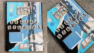 Vintage style Social Studies project file decoration idea. Sst project file/ notebook decoration.