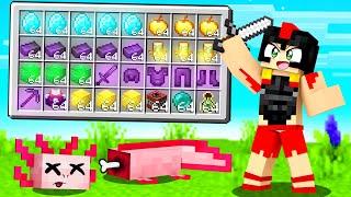 ¡PASO MINECRAFT pero los AJOLOTES dejan Loot OP!  Invictor