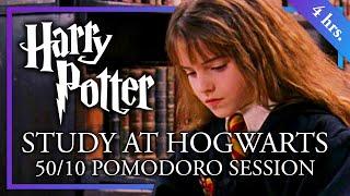 STUDY AT HOGWARTS - 50/10 Long Pomodoro Session - Harry Potter ASMR