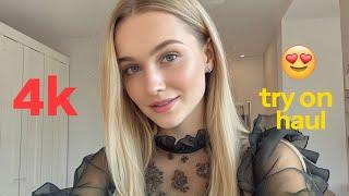 4k micro bikini & sheer transparent try on haul | amazing transparent lingerie on haul with tina # 4
