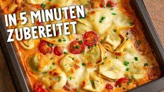 TORTELLINI AUFLAUF: einfacher & leckerer geht’s nicht! (vegetarisches Rezept)