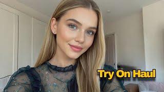 4K 2025 transparent try on haul & wet vs dry try on haul | sheer lingerie try on haul