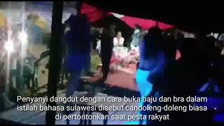 Aksi penyanyi dangdut buka baju dan bra!!!candoleng doleng